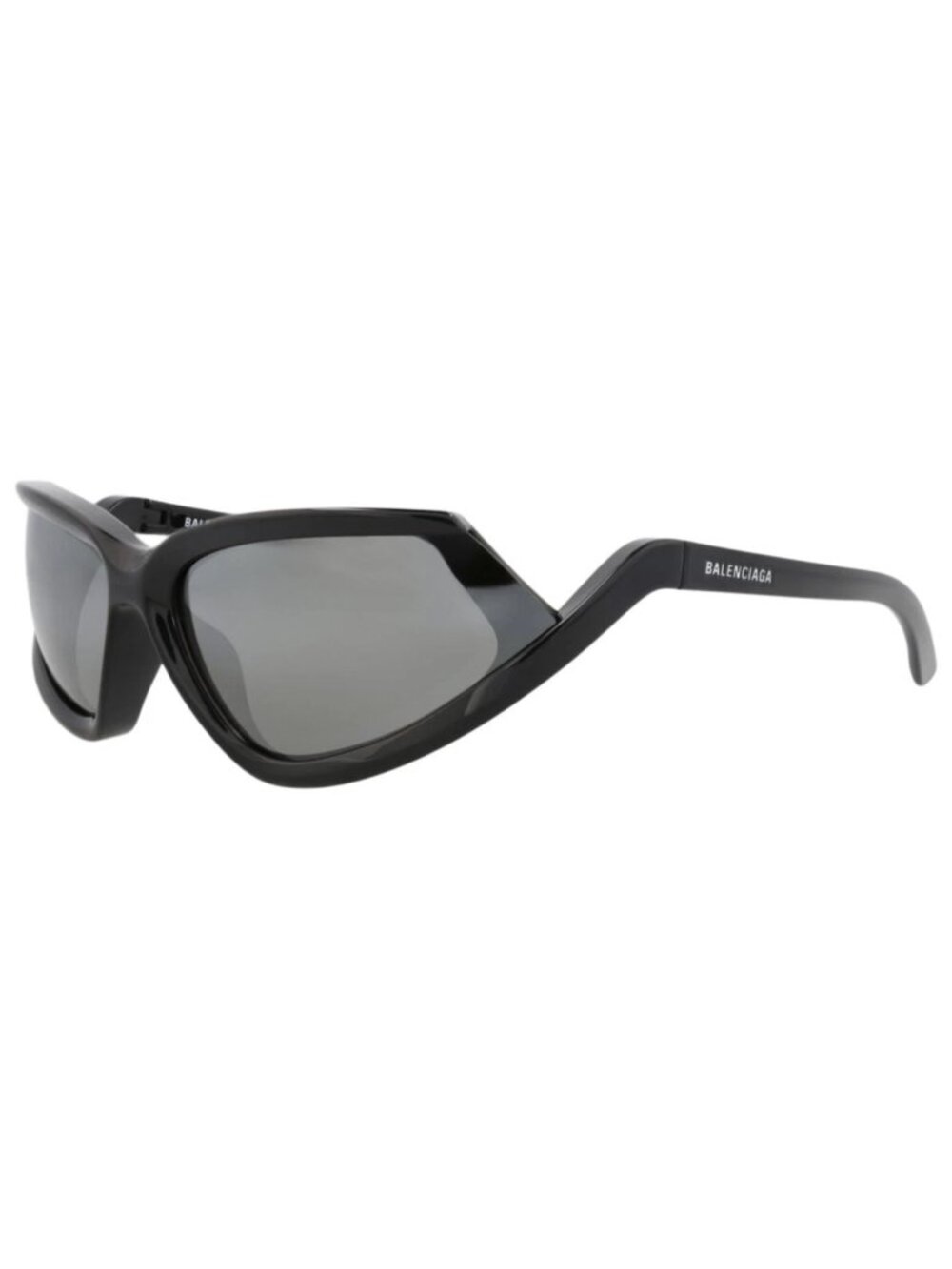 New Balenciaga Women's Sunglasses Shield Wrap Bio Injection Frame Unisex Black